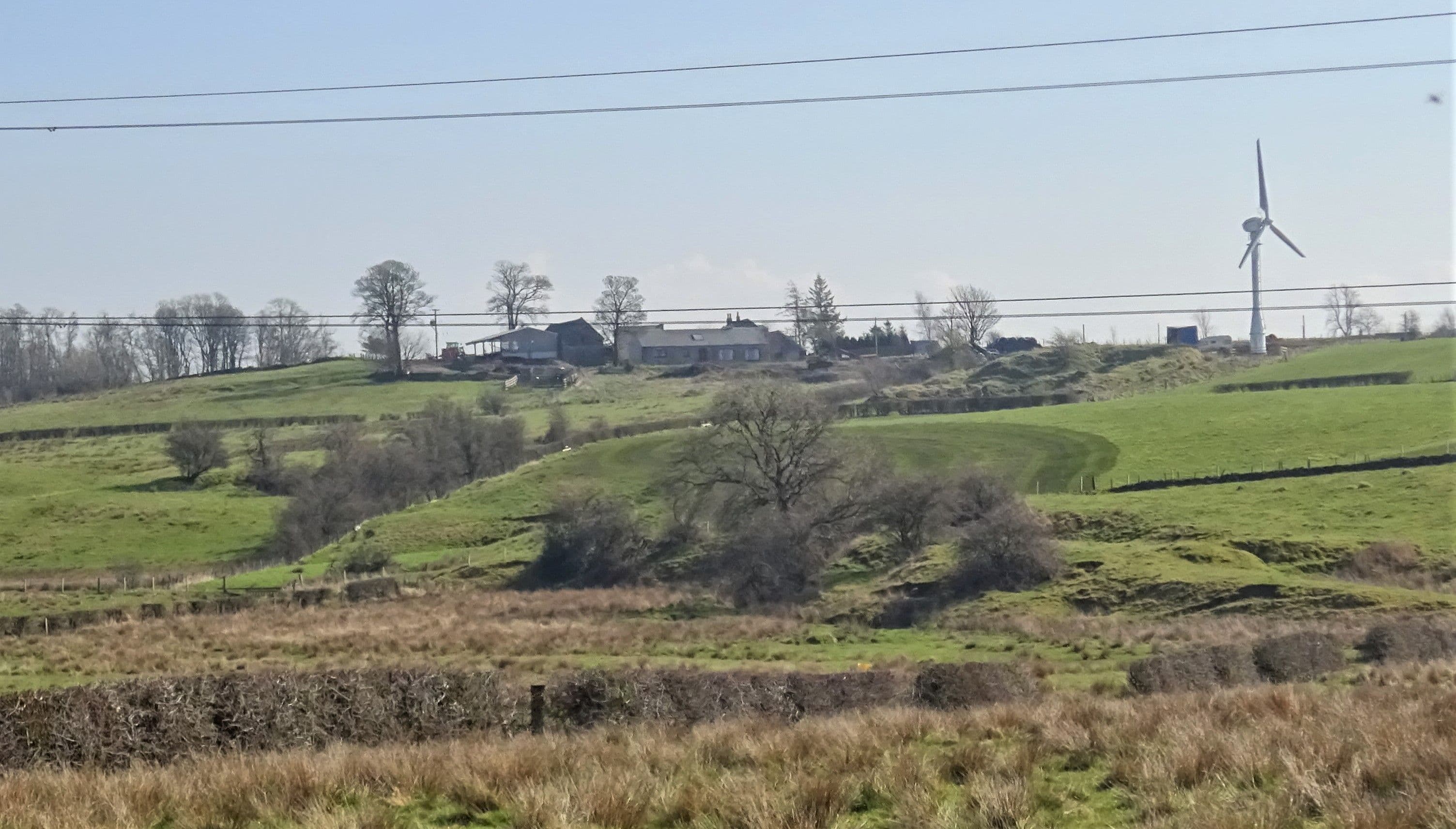 Broadstone Hall and old castle site from Spiers, Beith North Ayrshire
