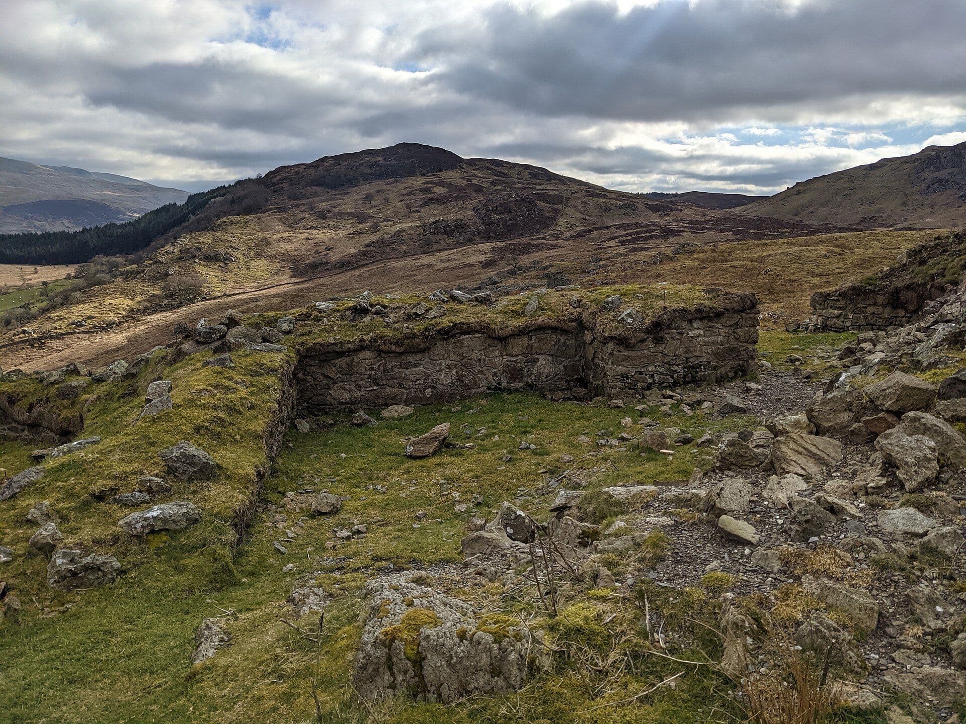 Carndochan Castle, Gwynedd — Regular walls in Castell Carndochan