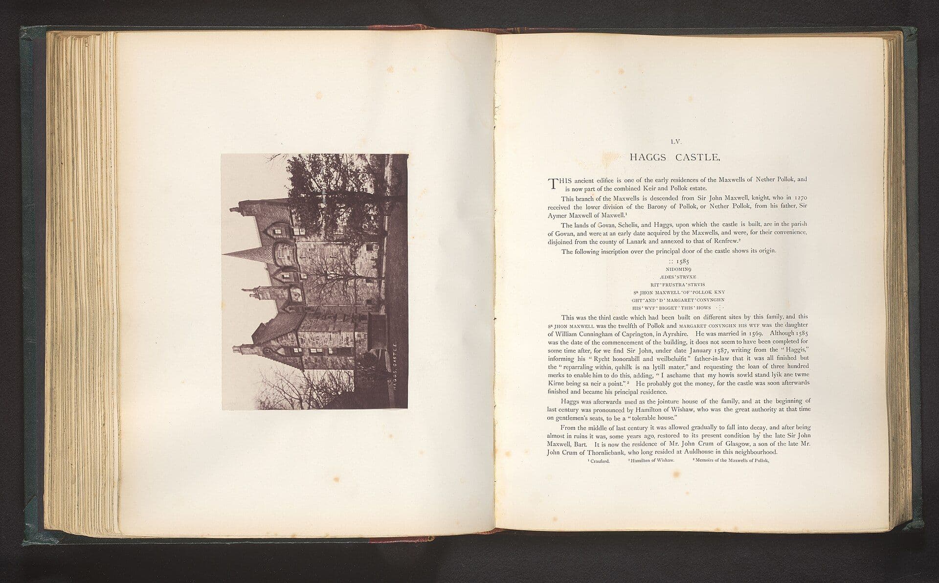 Haggs Castle, Glasgow — Identificatie Titel(s): Exterieur van Greenfield House te Glasgow Haggs Castle (titel op object) Objecttype: foto bladzijde Objectnummer: RP