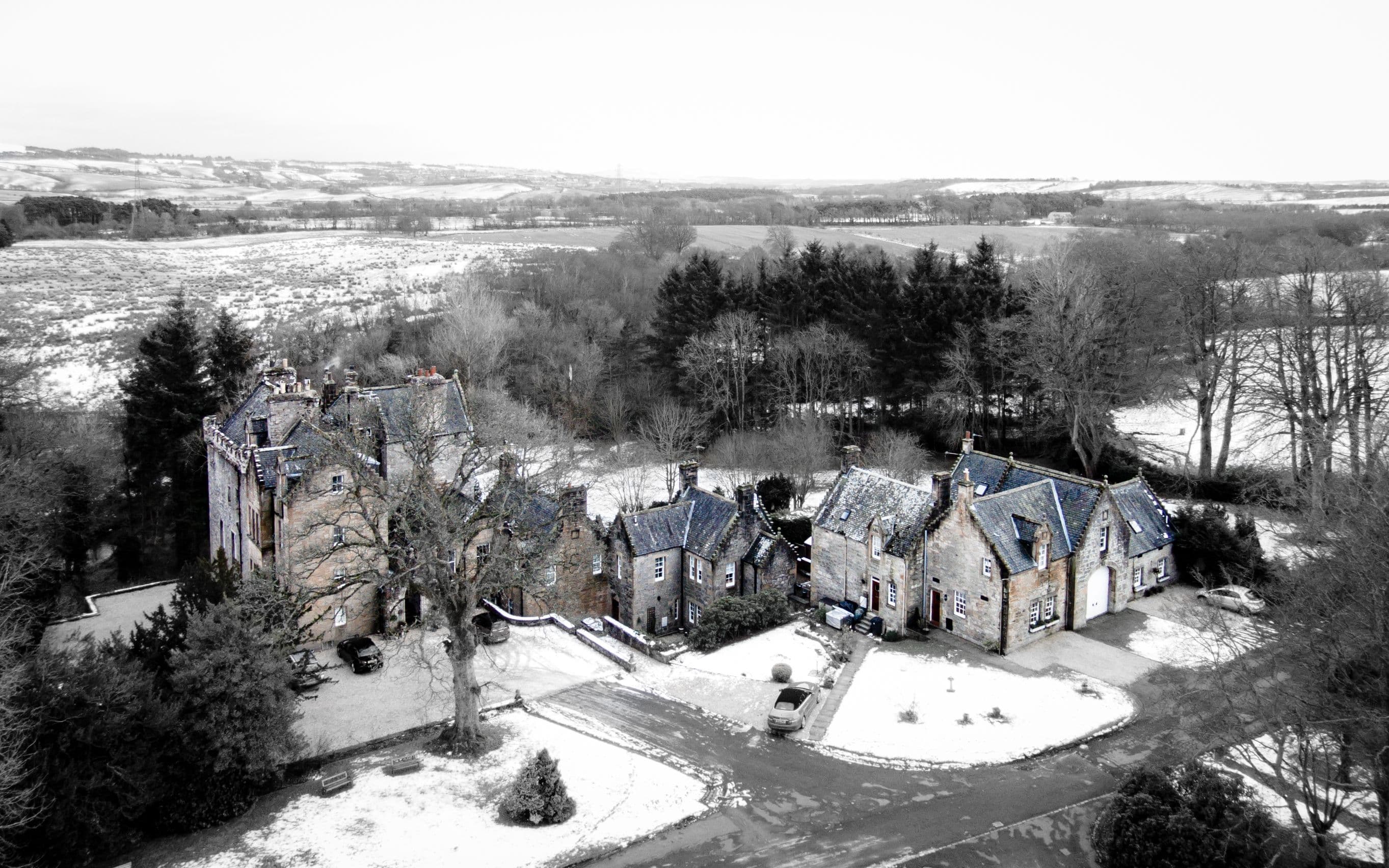 Aerial image of Bridge Castle taken on 3rd Feb 2015