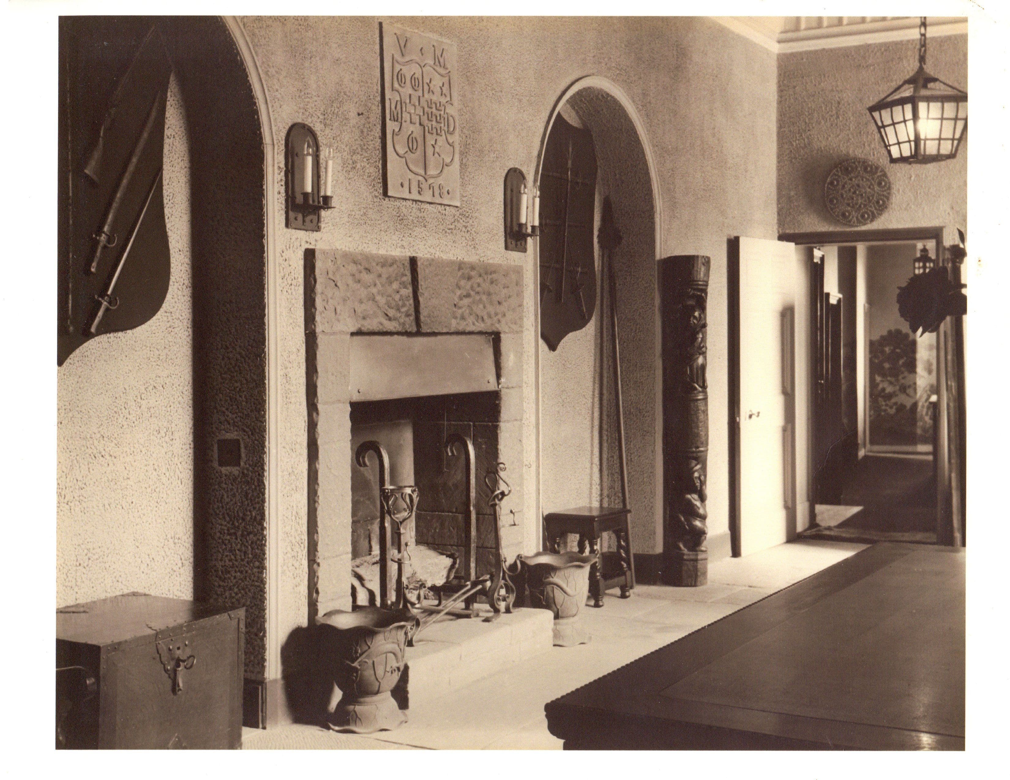 Ardencaple Castle, Argyll and Bute — Interior of Ardencaple Castle after the restoration. Circa 1937.