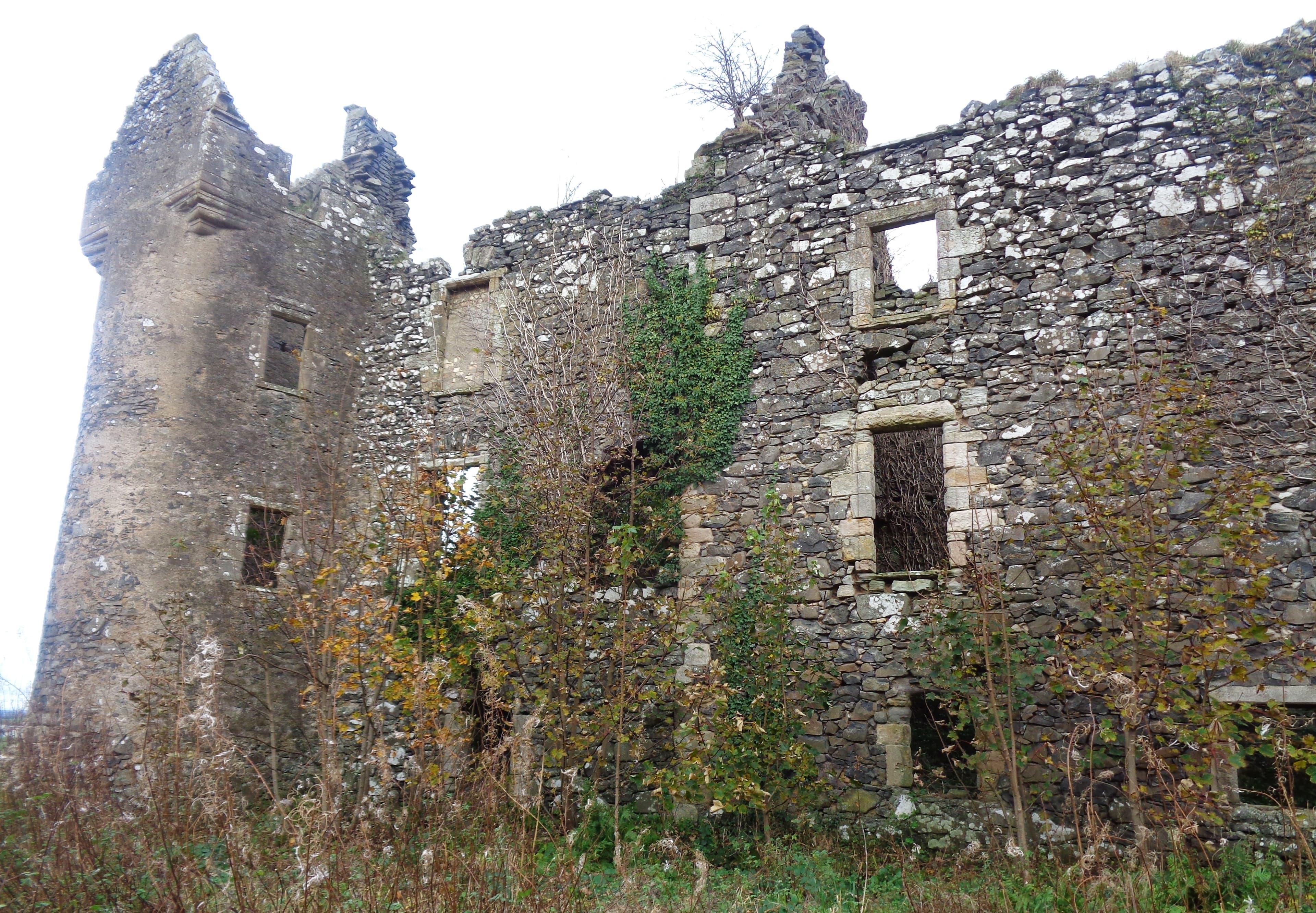 Auchans Castle ruins in 2025. South Ayrshire. West facing side.