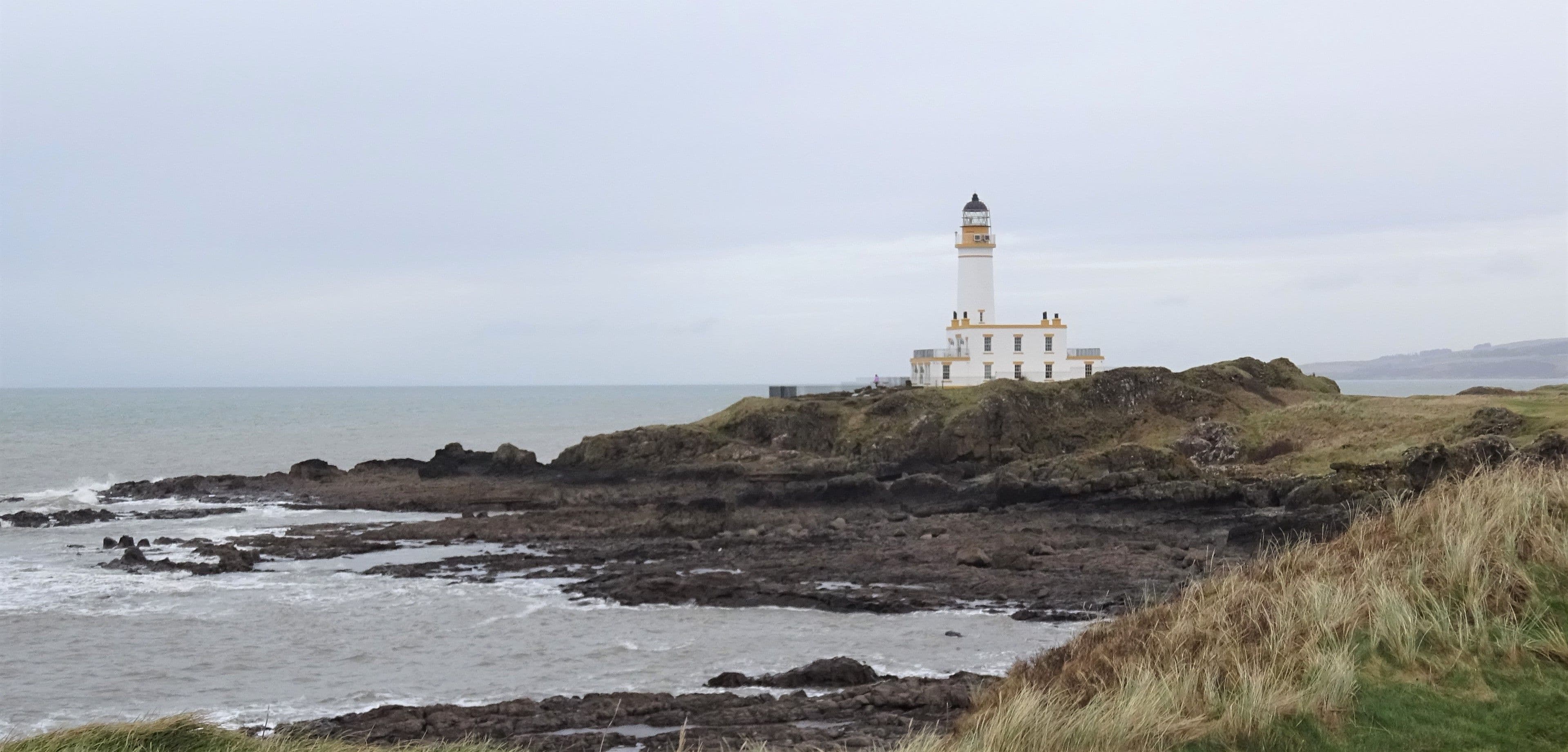 Turnberry Castle, South Ayrshire — The Turnberry Lighthouse and Robert the Bruce's castle site. South Ayrshire.