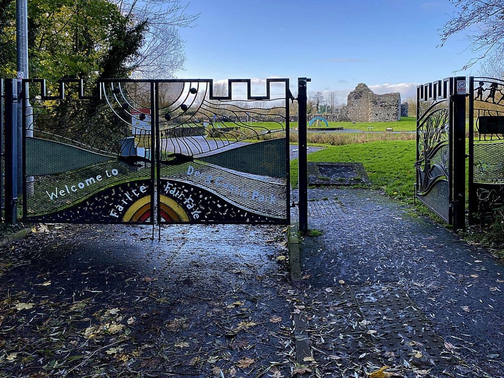 Castlederg Castle, or Derg Castle, Northern Ireland — Entrance Derg Castle Park