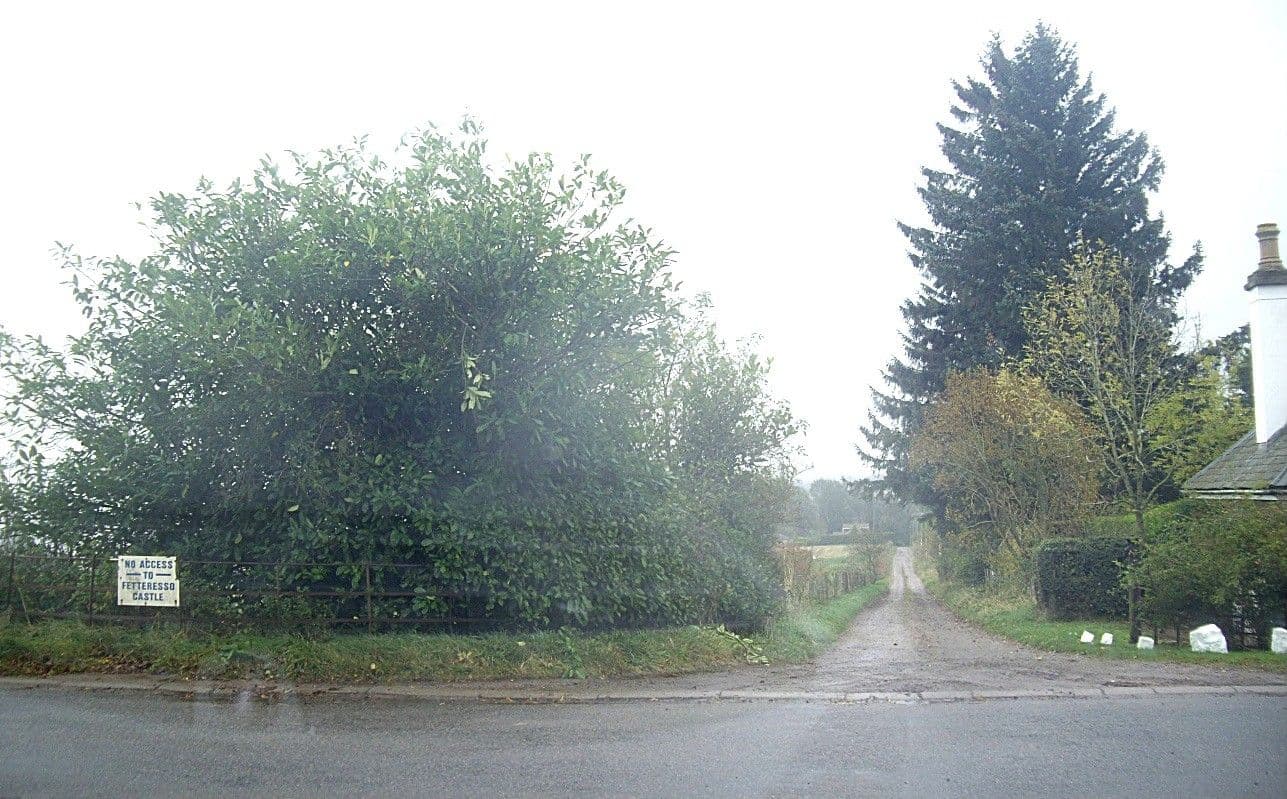 Fetteresso Castle, Aberdeenshire — A lane to Fetteresso Castle