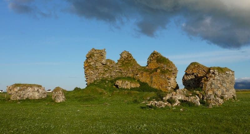 Borve Castle, Benbecula, Outer Hebrides, Scotland - from north west