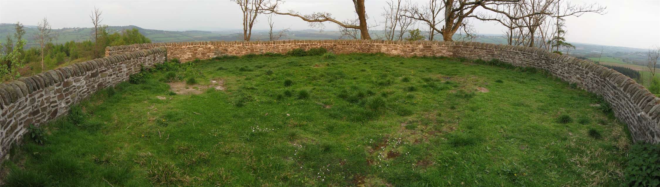 Ruperra Motte, Caerphilly — On top of the motte on Craig Ruperra