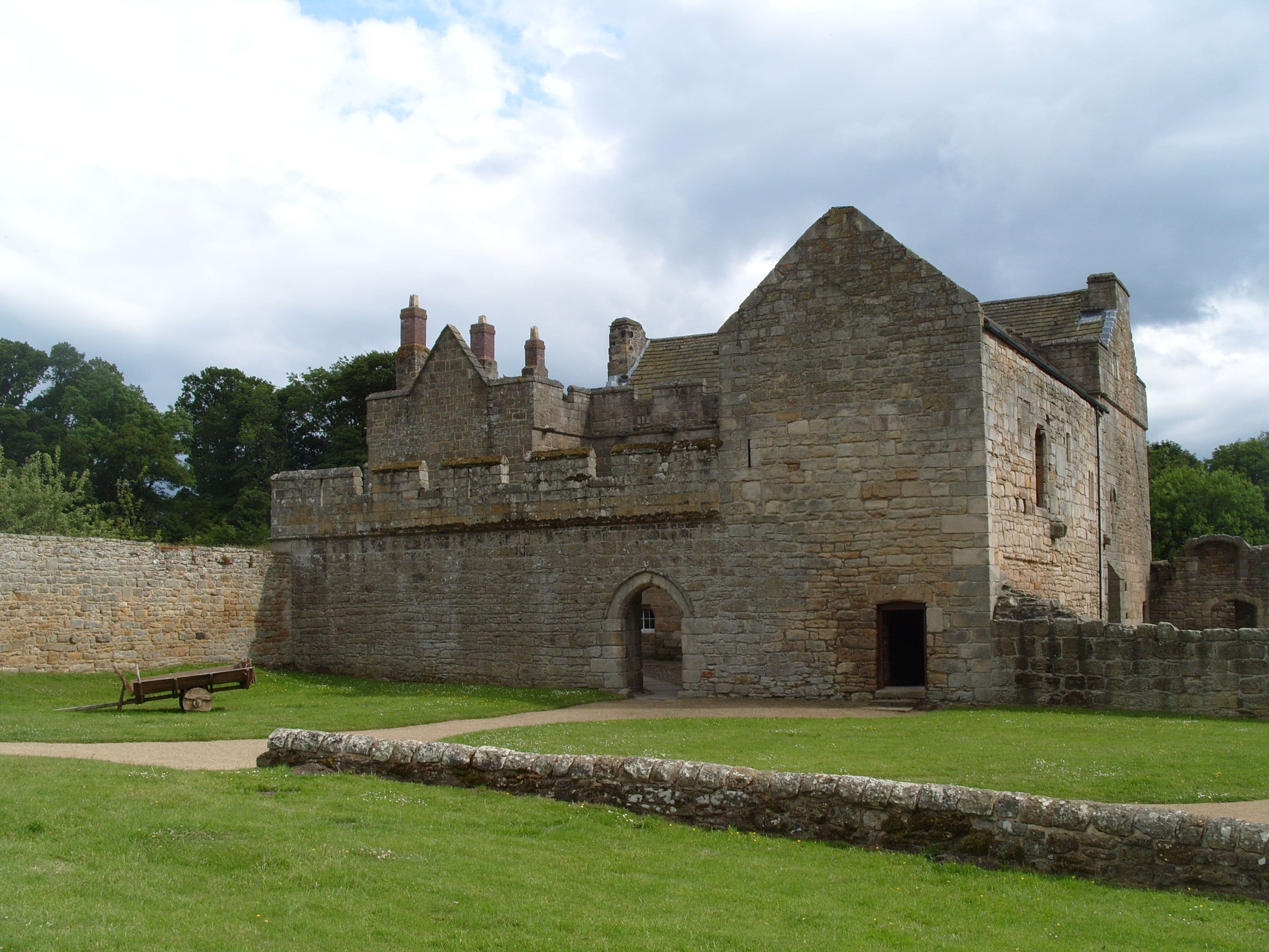 Aydon Castle medieval hall, fortified manor and eighteenth century farm buildings
.mw-parser-output .messagebox{margin:4px 0;width:auto;border-collapse:collapse;border:2px solid var(--border-color-progressive,#6485d1);background-color:var(--background-color-neutral-subtle,#fbfcff);color:var(--color-base,#202122);box-sizing:border-box;border-inline-start-width:8px}.mw-parser-output .messagebox.mbox-small{font-size:88%;line-height:1.25em}.mw-parser-output .mbox-warning,.mw-parser-output .mbox-speedy{border:2px solid var(--border-color-error,#b22222);background:var(--background-color-error-subtle,#ffdbdb);border-inline-start-width:8px}.mw-parser-output .mbox-serious,.mw-parser-output .mbox-delete,.mw-parser-output .mbox-stop{border:2px solid var(--border-color-error,#b22222);border-inline-start-width:8px}.mw-parser-output .mbox-issue,.mw-parser-output .mbox-content{border:2px solid #f28500;background:var(--background-color-warning-subtle,#ffe);border-inline-start-width:8px}.mw-parser-output .mbox-query,.mw-parser-output .mbox-style{border:2px solid #f4c430;background:var(--background-color-warning-subtle,#ffe);border-inline-start-width:8px}.mw-parser-output .mbox-shit{border:2px solid #960;border-inline-start-width:8px}.mw-parser-output .mbox-license{border:2px solid #88a;border-inline-start-width:initial}.mw-parser-output .mbox-legal{border:2px solid var(--border-color-notice,#666);background:var(--background-color-base,#fff);border-inline-start-width:8px}.mw-parser-output .mbox-honor{border:2px solid #ca3;background:var(--background-color-warning-subtle,#fcf4db);border-inline-start-width:8px}.mw-parser-output .mbox-growth{border:2px solid #8d4;background:var(--background-color-success-subtle,#d5fdf4);border-inline-start-width:8px}.mw-parser-output .mbox-move{border:2px solid #93c;border-inline-start-width:8px}.mw-parser-output .mbox-protection,.mw-parser-output .mbox-message{border:2px solid var(--border-color-base,#aaa);border-inline-start-width:8px}.mw-parser-output .messagebox .mbox-text{border:none;padding:0.25em 0.9em;width:100%}.mw-parser-output .messagebox .mbox-image{border:none;padding:2px 0 2px 0.9em;text-align:center}.mw-parser-output .messagebox .mbox-imageright{border:none;padding:2px 0.9em 2px 0;text-align:center}.mw-parser-output .messagebox .mbox-empty-cell{border:none;padding:0;width:1px}.mw-parser-output .messagebox .mbox-invalid-type{text-align:center}@media(min-width:720px){.mw-parser-output .messagebox{margin:4px 10%}.mw-parser-output .messagebox.mbox-small{clear:right;float:right;margin:4px 0 4px 1em;width:238px}}body.skin--responsive .mw-parser-output table.messagebox img{max-width:none!important}Wikidata has entry Aydon Castle (Q17662830) with data related to this item.
