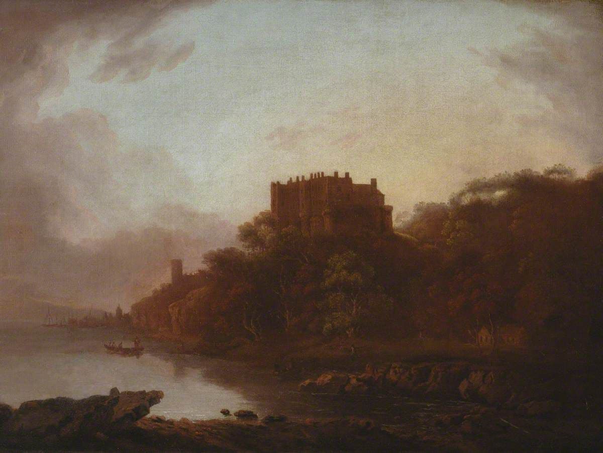 Wemyss Castle, Fife — Somerville, Mary; Castle by a Lake; Somerville College, University of Oxford; http://www.artuk.org/artworks/castle-by-a-lake-223482