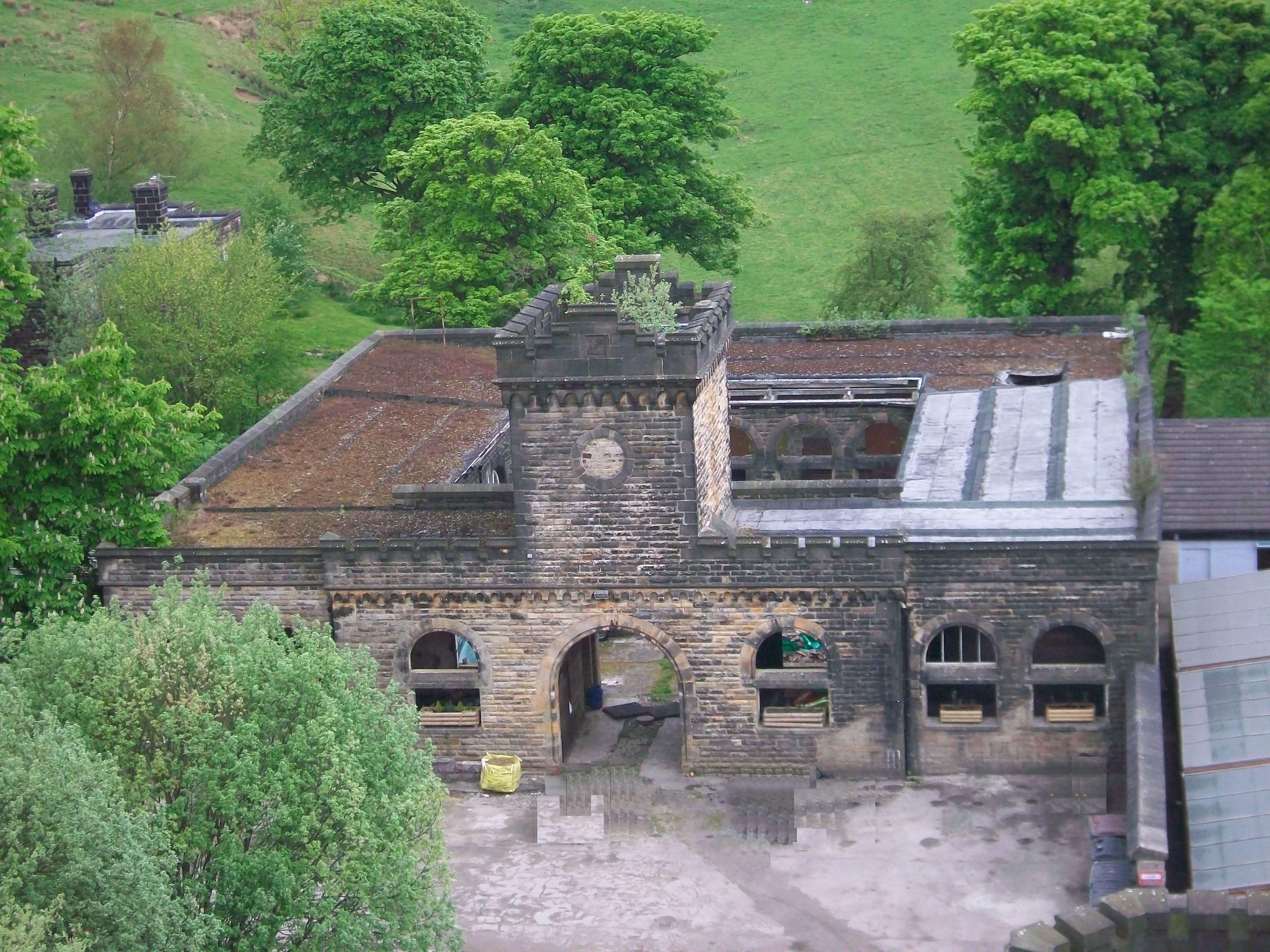 Dobroyd Castle, Calderdale — The currenty derelict Large Stables of Dobroyd Castle.